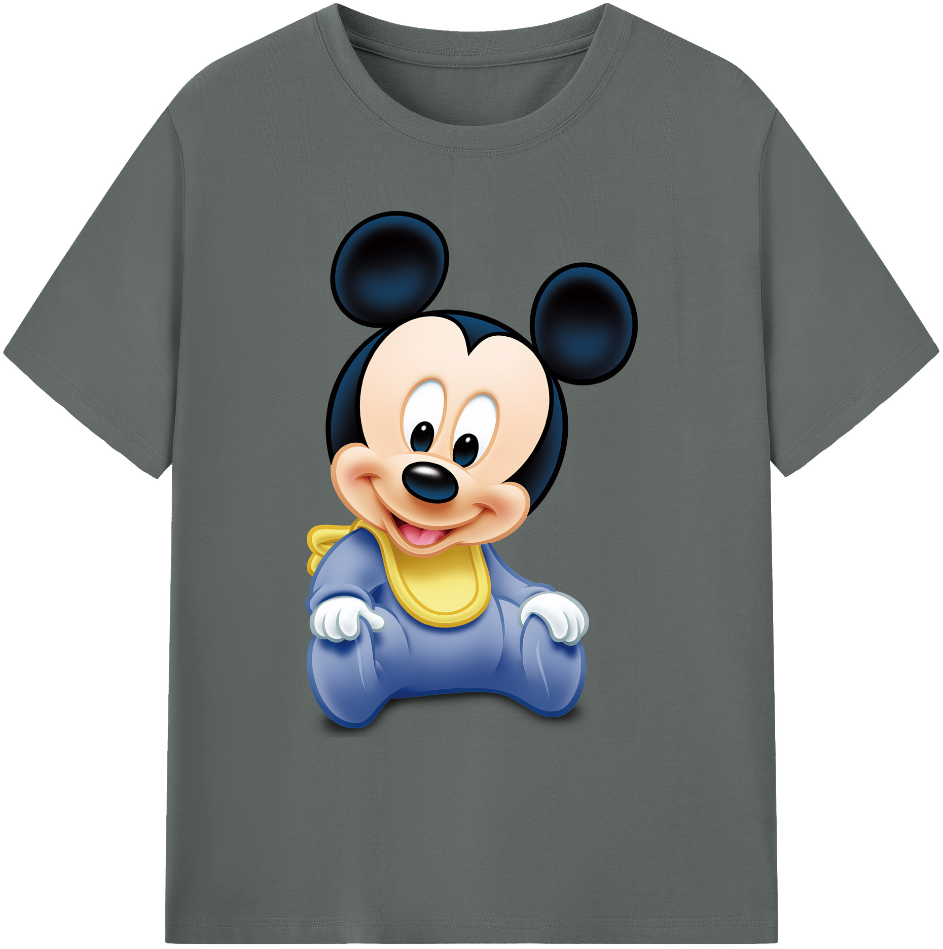 ミッキーマウス Mickey Mouse 綿100％ メンズ半袖Tシャツ｜肌触りやわらか＆通気性